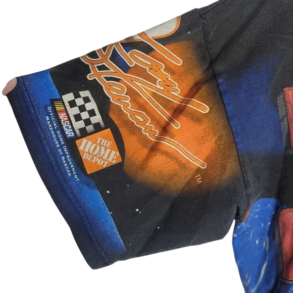 Vintage 90s NASCAR Tony Stewart #20 Built for the Future All Over Print T-Shirt - Picture 5 of 7